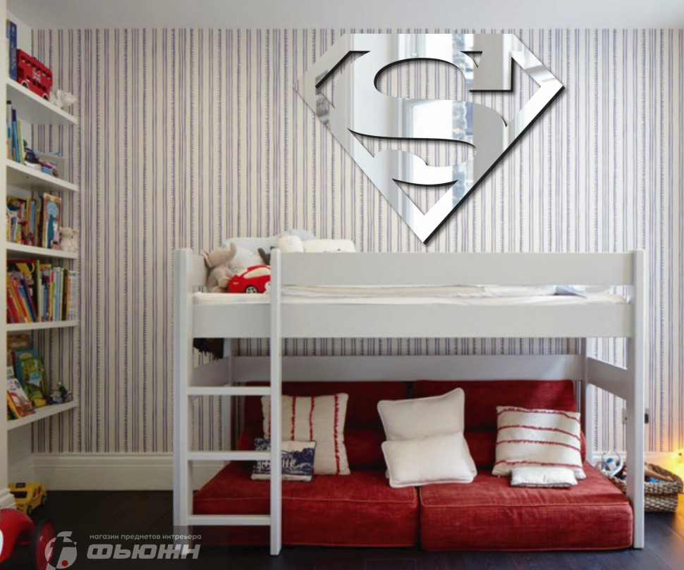 Акриловое зеркало Эмблема Superman