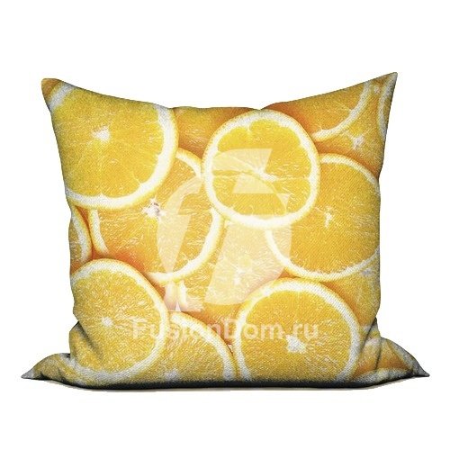 Акриловое Декоративная подушка "Сочный апельсин"
