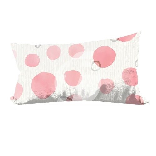 Акриловое Декоративная подушка "Розовые круги"