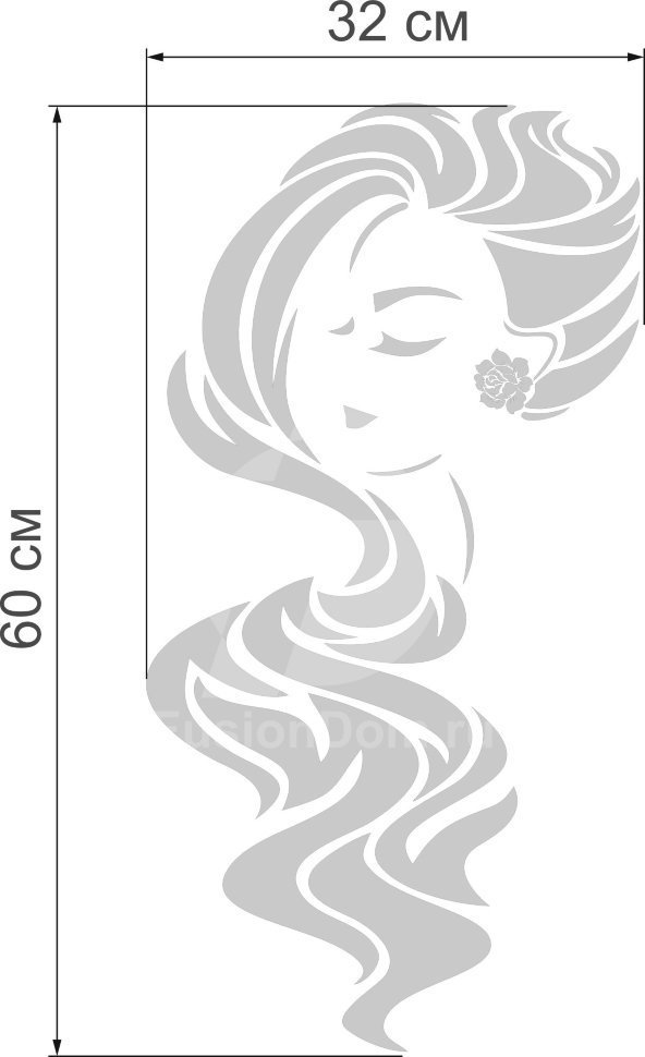 Акриловое зеркало Локоны