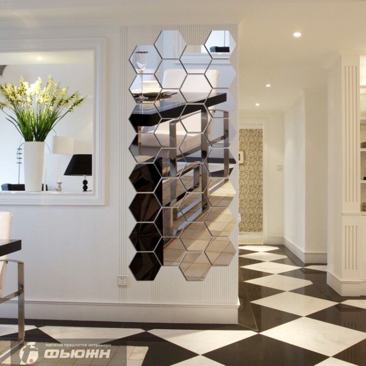 Акриловое зеркало в виде сот