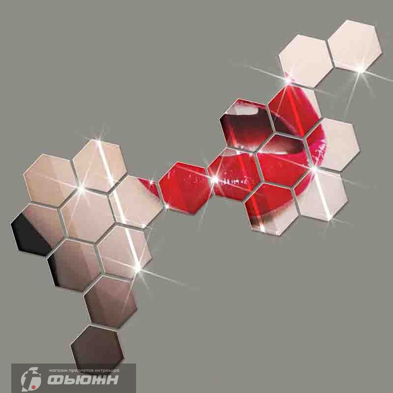Акриловое зеркало в виде сот