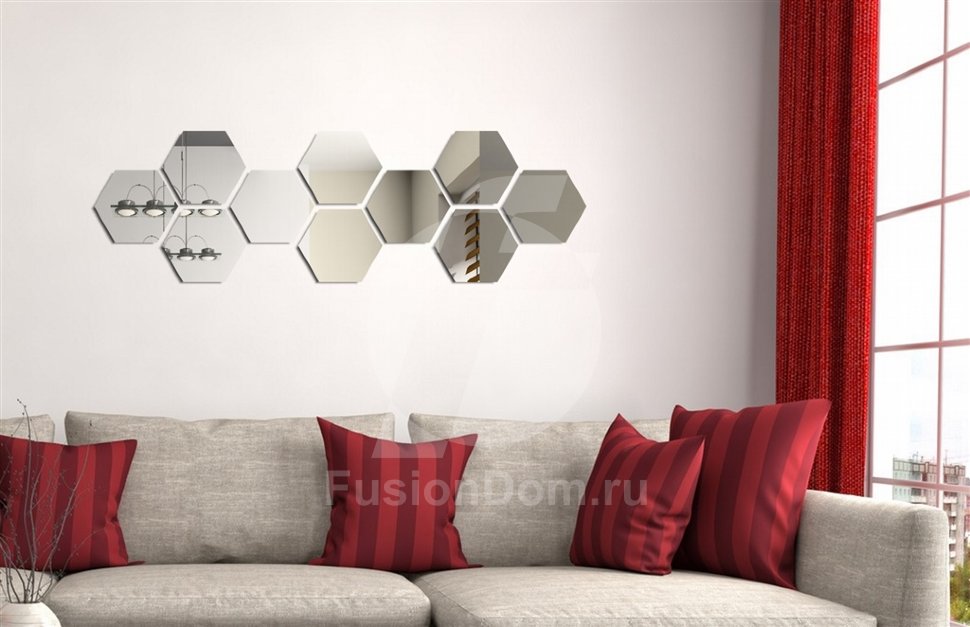 самоклеющиеся зеркальные панели в виде