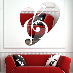 зеркало Музыкальное сердце