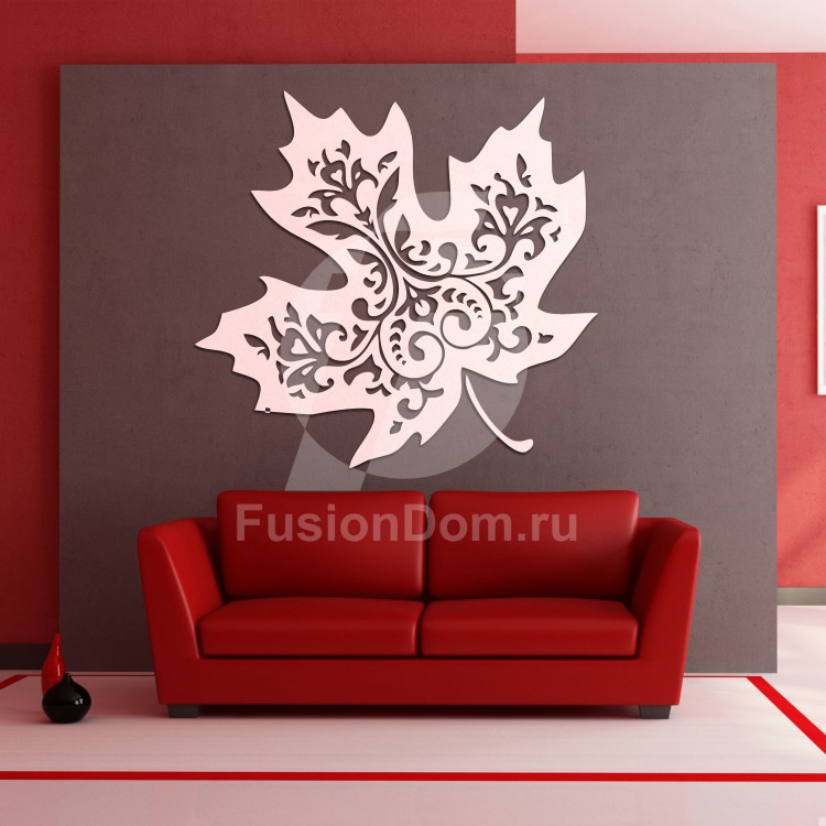 Акриловое Зеркало Кленовый лист