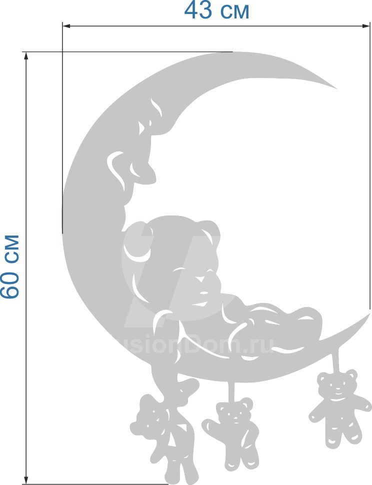 Акриловое зеркало Усталые игрушки