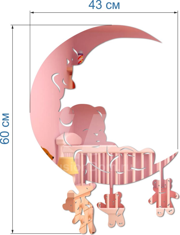 Акриловое зеркало Усталые игрушки