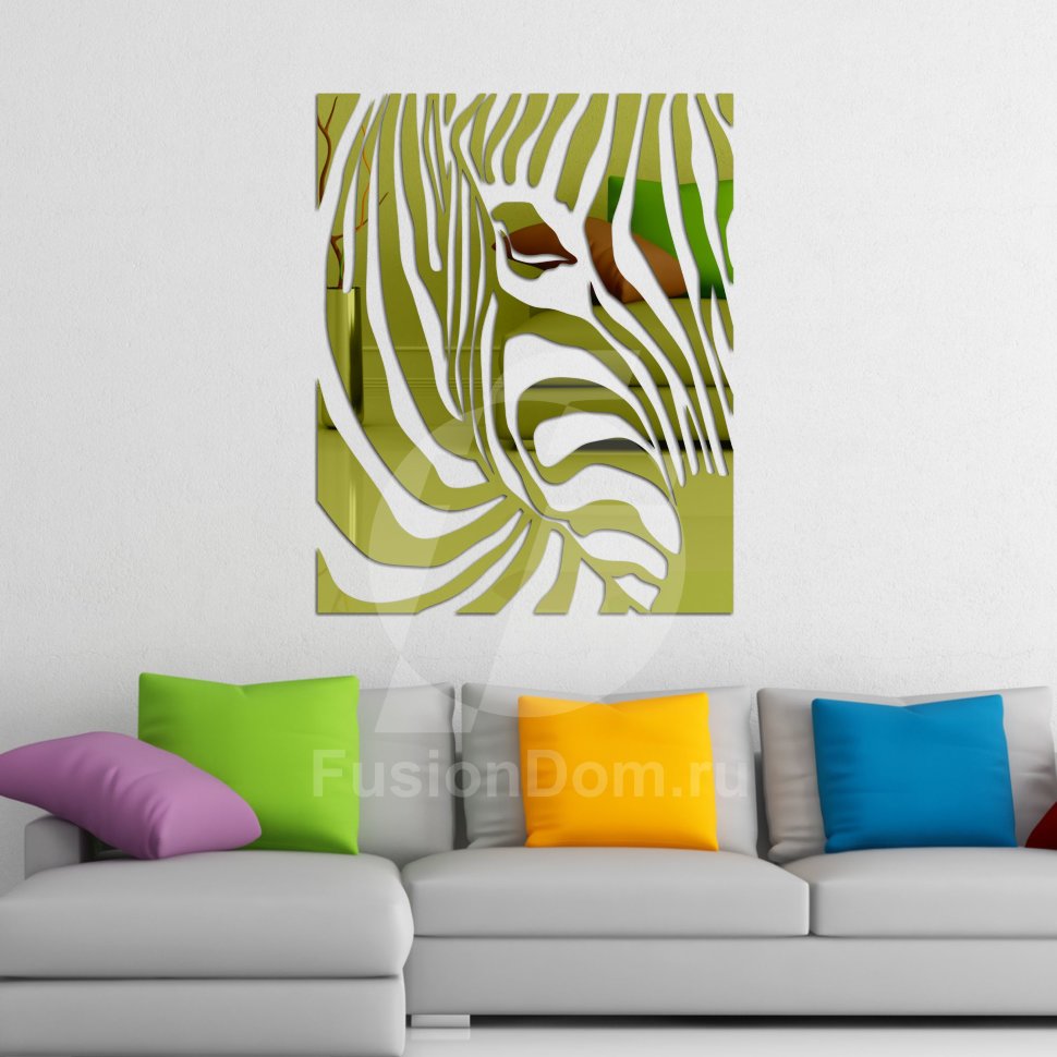 зеркало Зебра золото