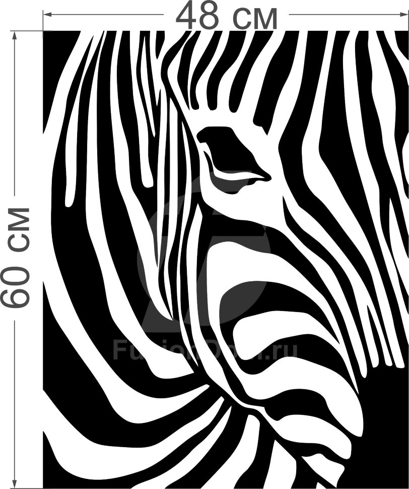 зеркало Зебра размер