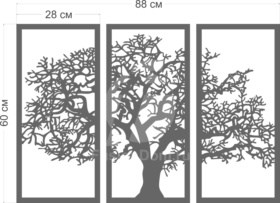 панно Дерево размер