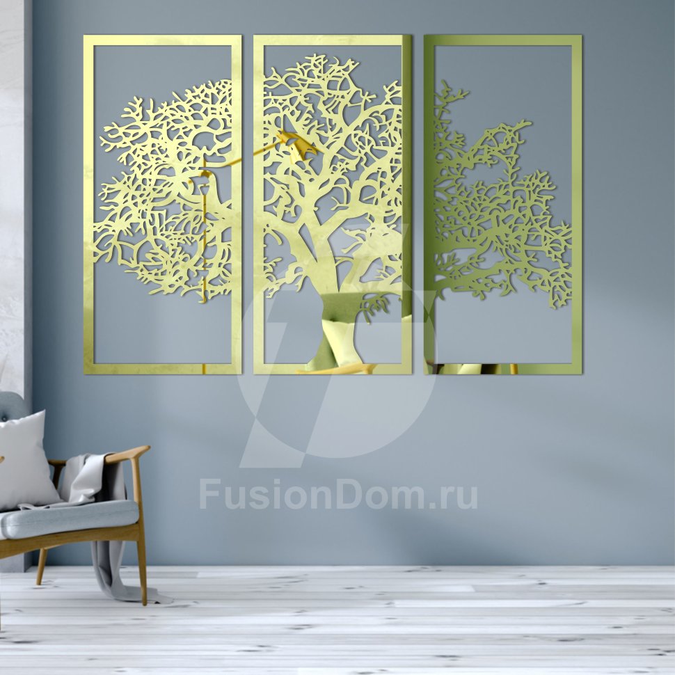панно Дерево золото