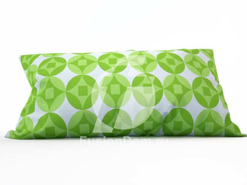 Акриловое Декоративная подушка "Зеленые круги"
