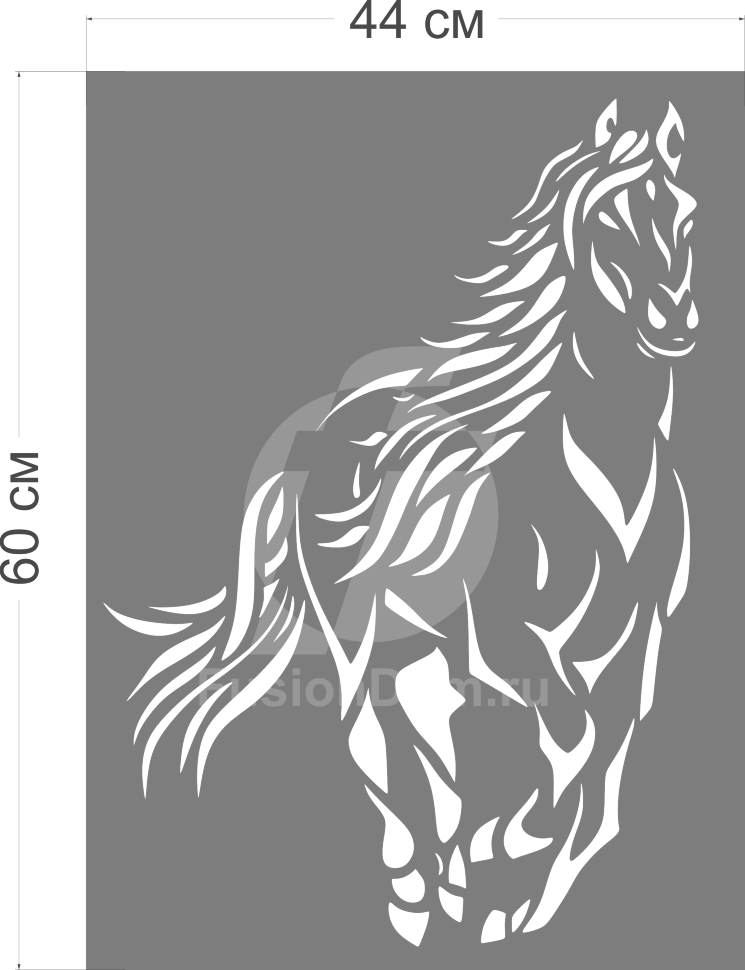 панно Лошадь размер