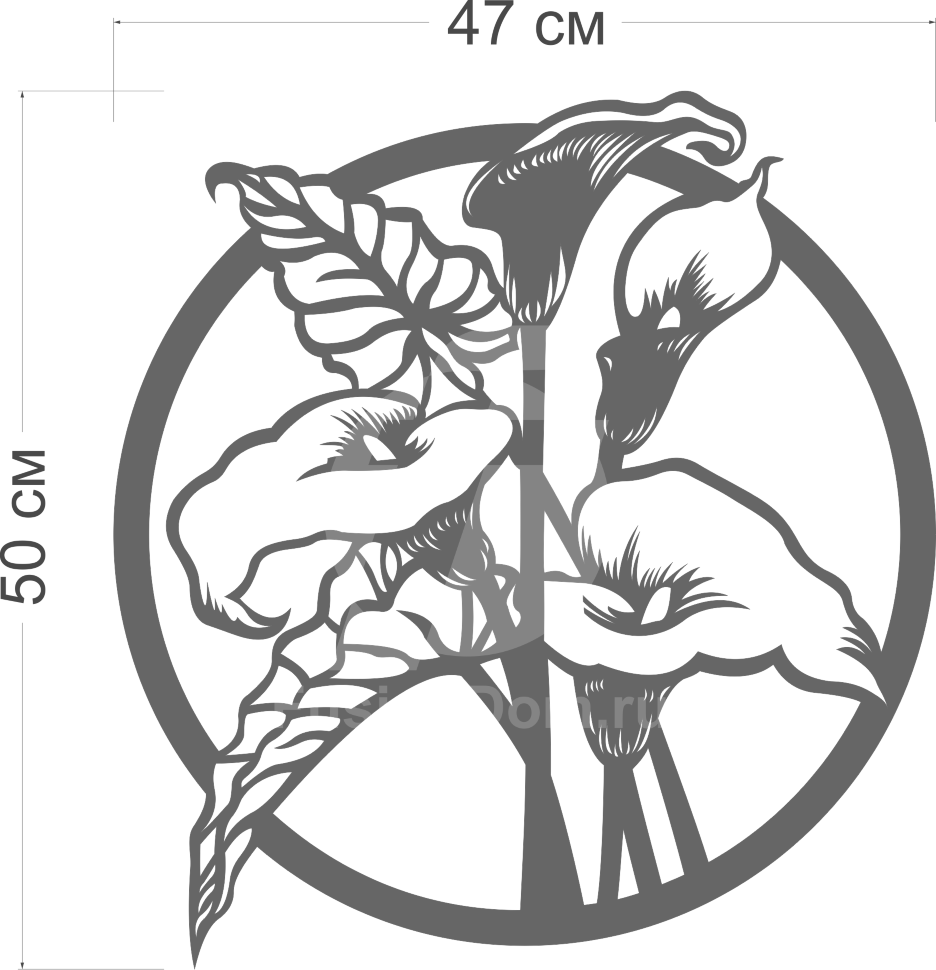 зеркало Лилии размер