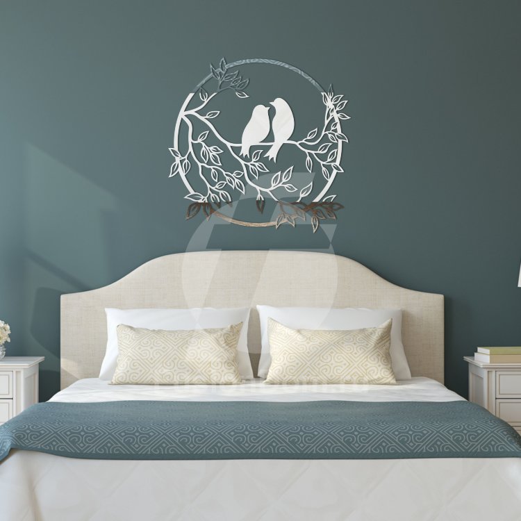 Акриловое зеркало Птицы на ветке