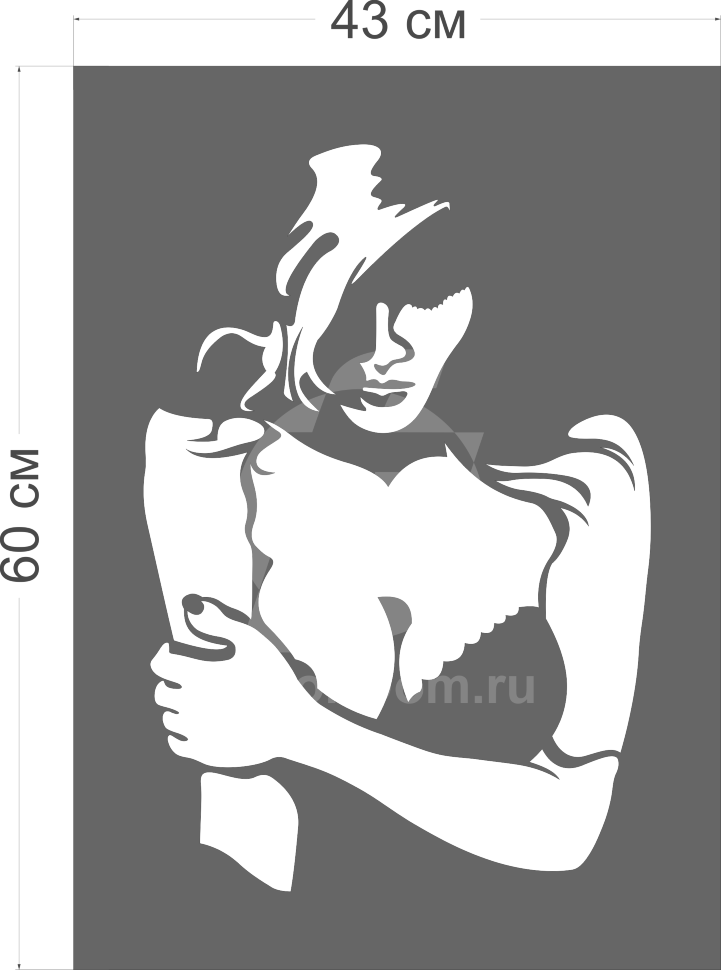 зеркало Девушка размер