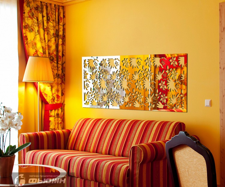 Акриловое Зеркало Цветочный винтаж