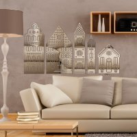 зеркало Домики