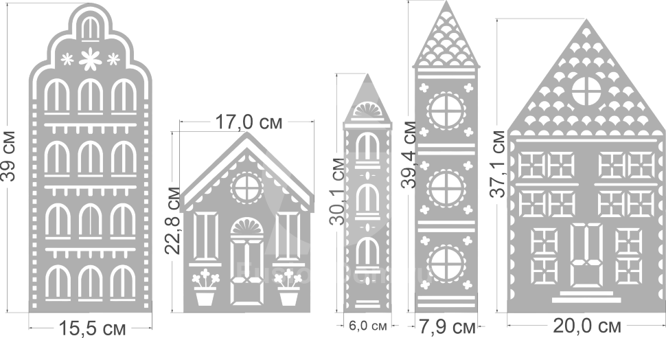 Домики размер