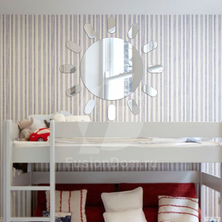 Акриловое зеркало Рисунок солнце