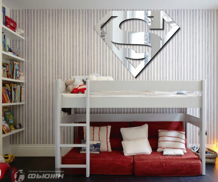 Акриловое зеркало Эмблема Superman