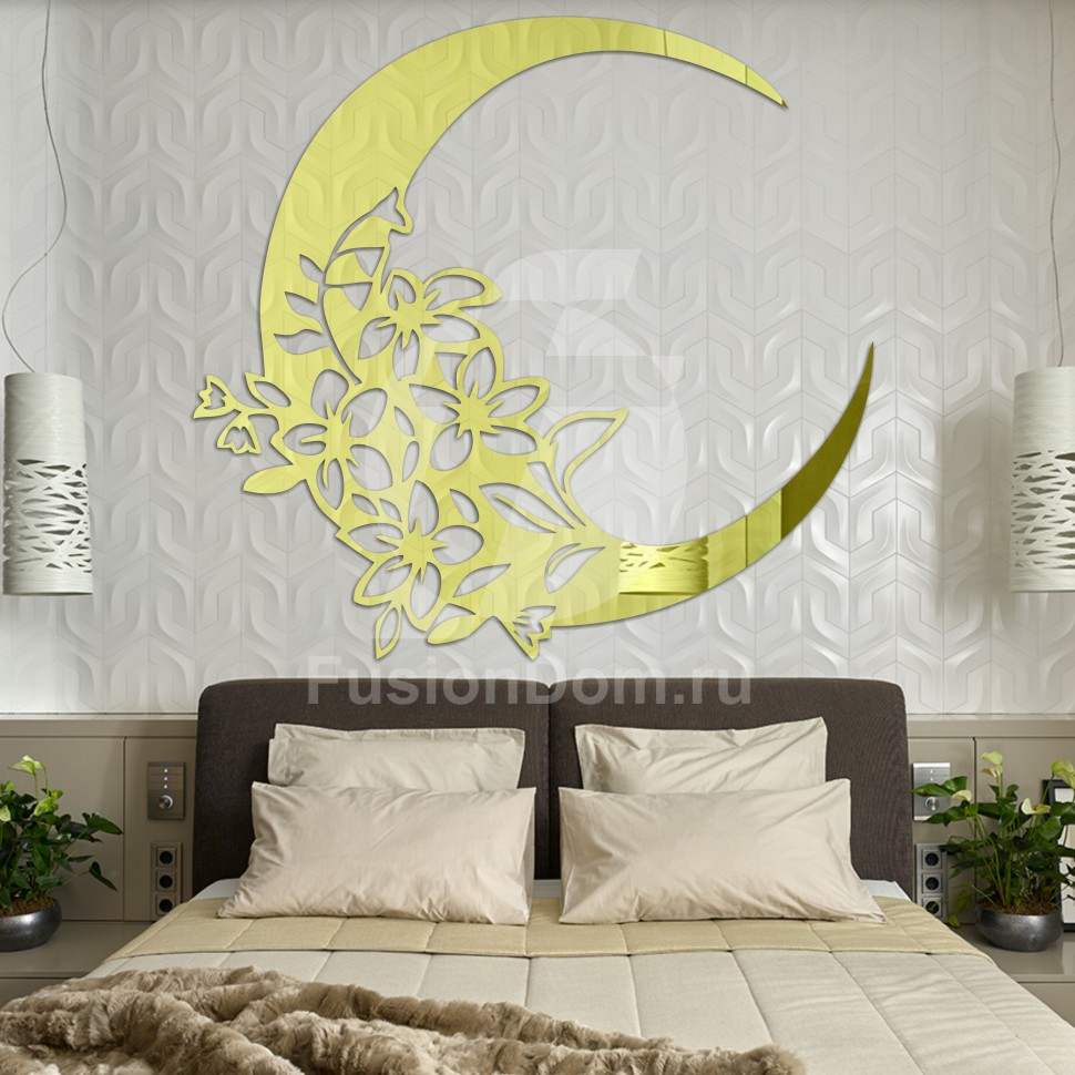 Акриловое Зеркало Цветочная луна