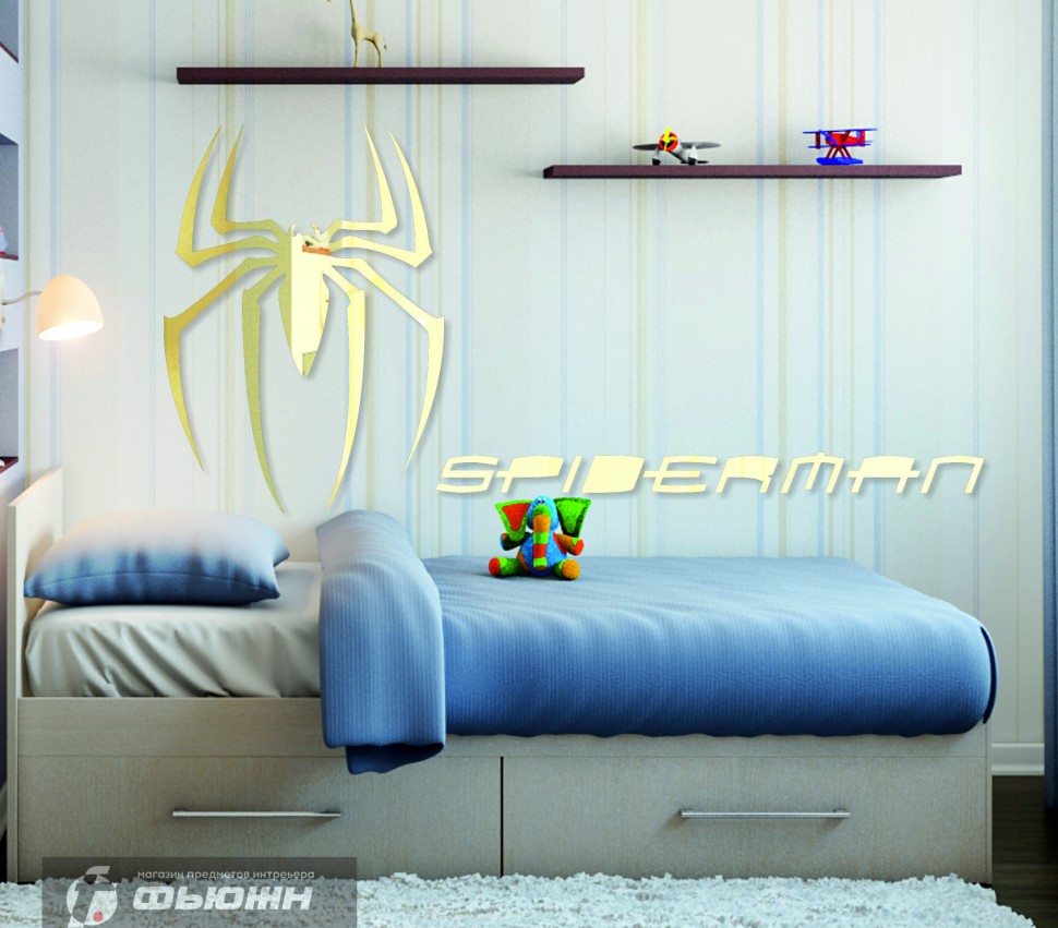 Акриловое зеркало Логотип Spiderman