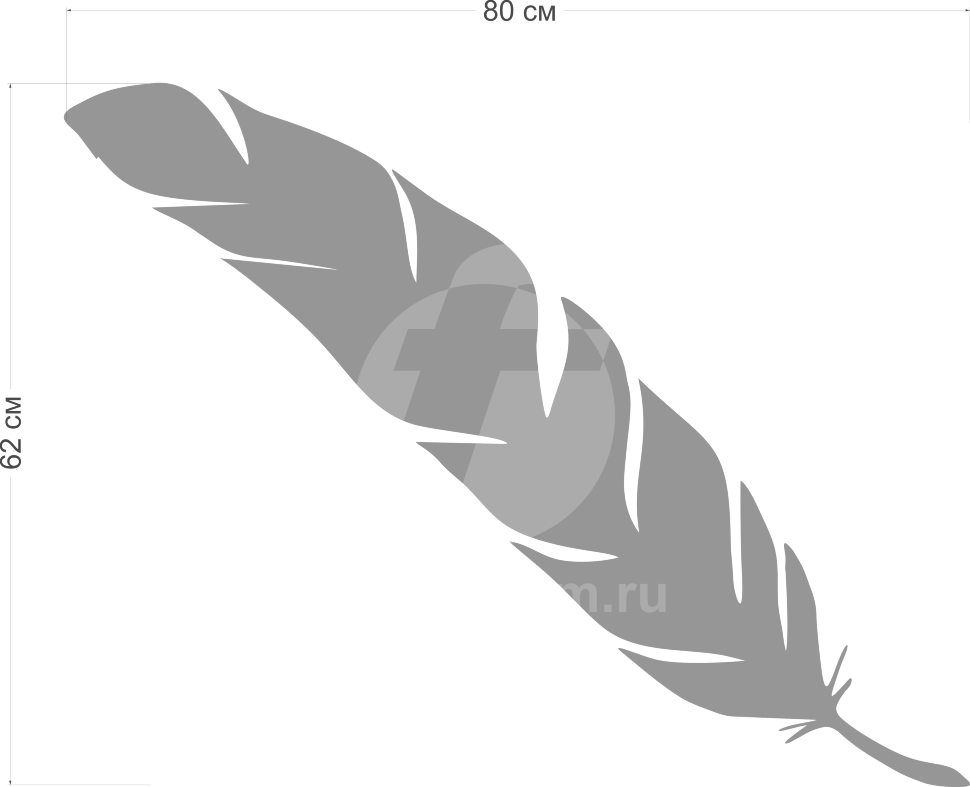 Акриловое Зеркало Перо