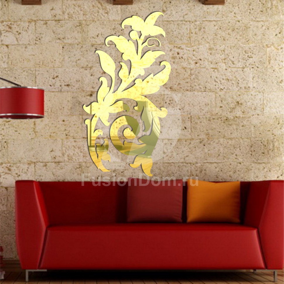 Акриловое Зеркало Цветочные узоры