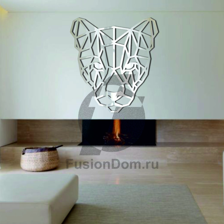 Акриловое зеркало Кот геометрический