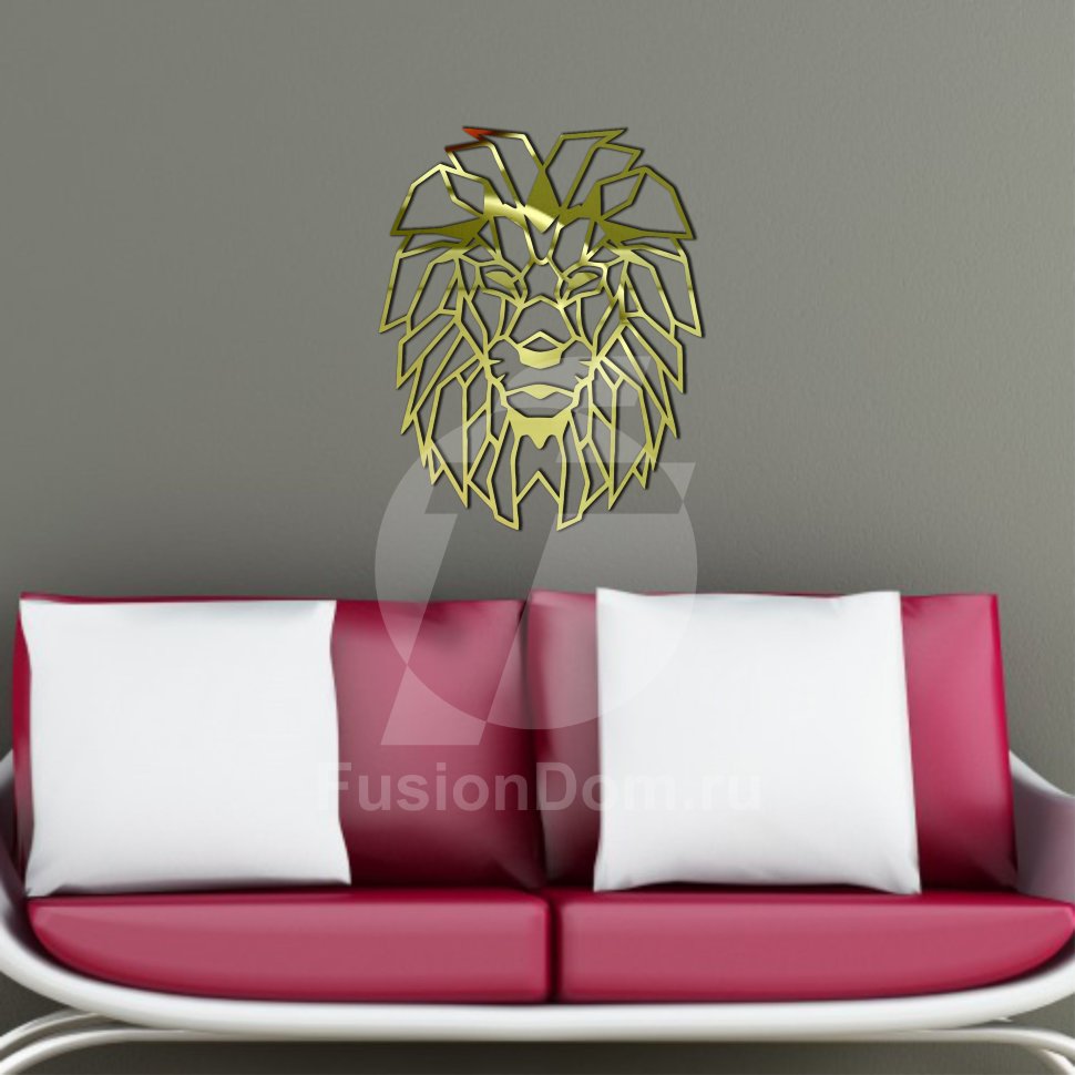 Акриловое зеркало Лев