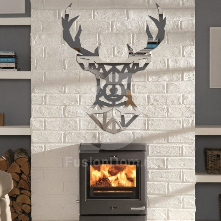 Акриловое зеркало Олень геометрия