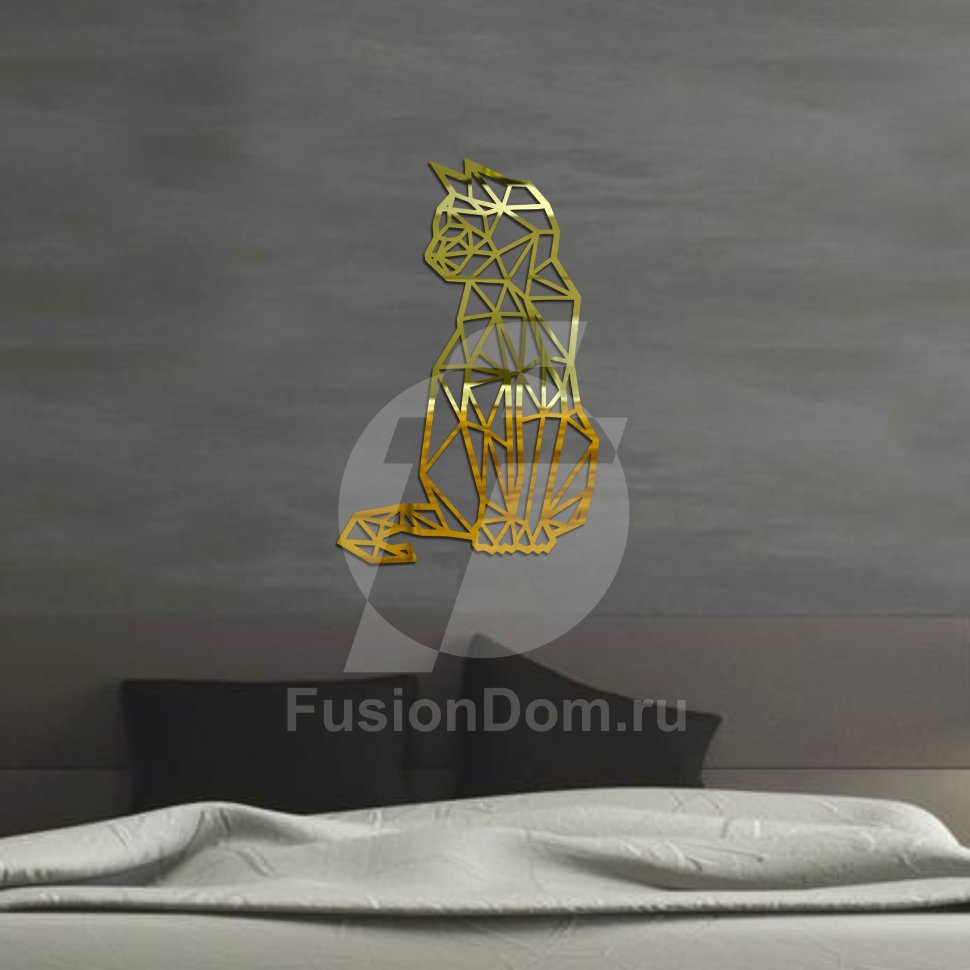 Акриловое зеркало Кошка