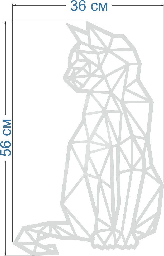 Акриловое зеркало Кошка