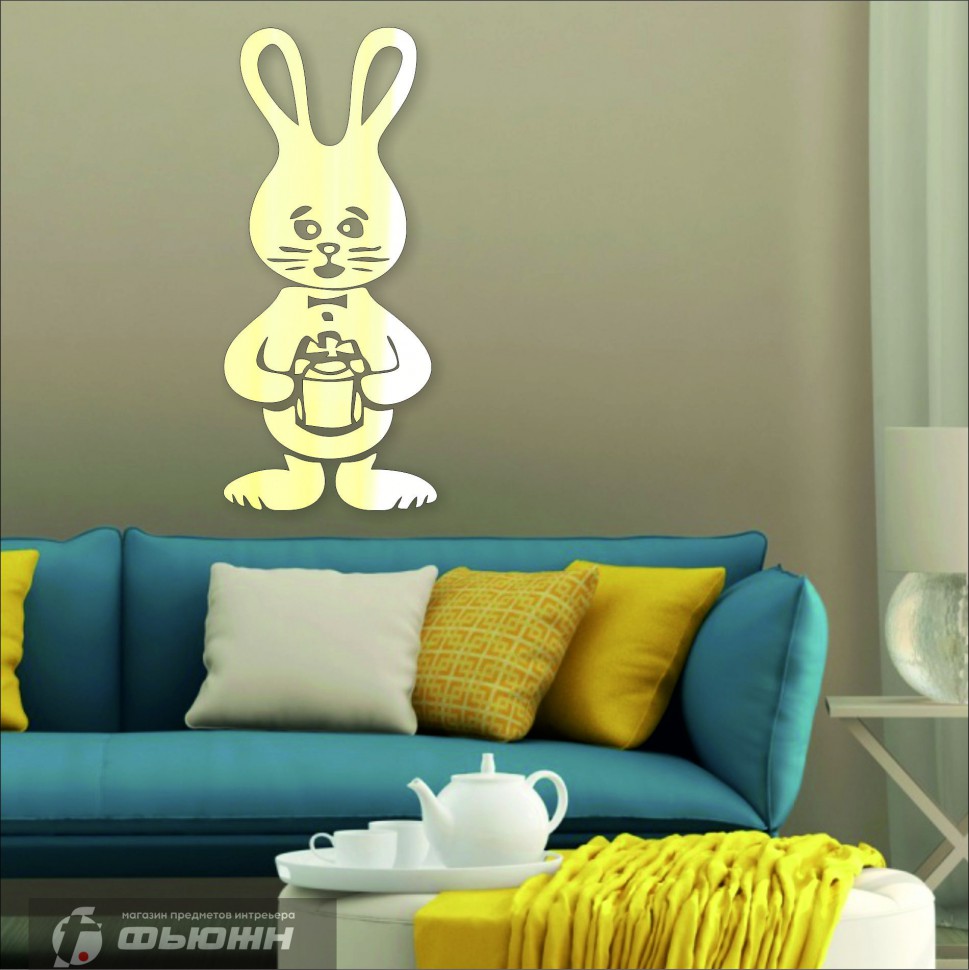 Зеркало Зайка золото