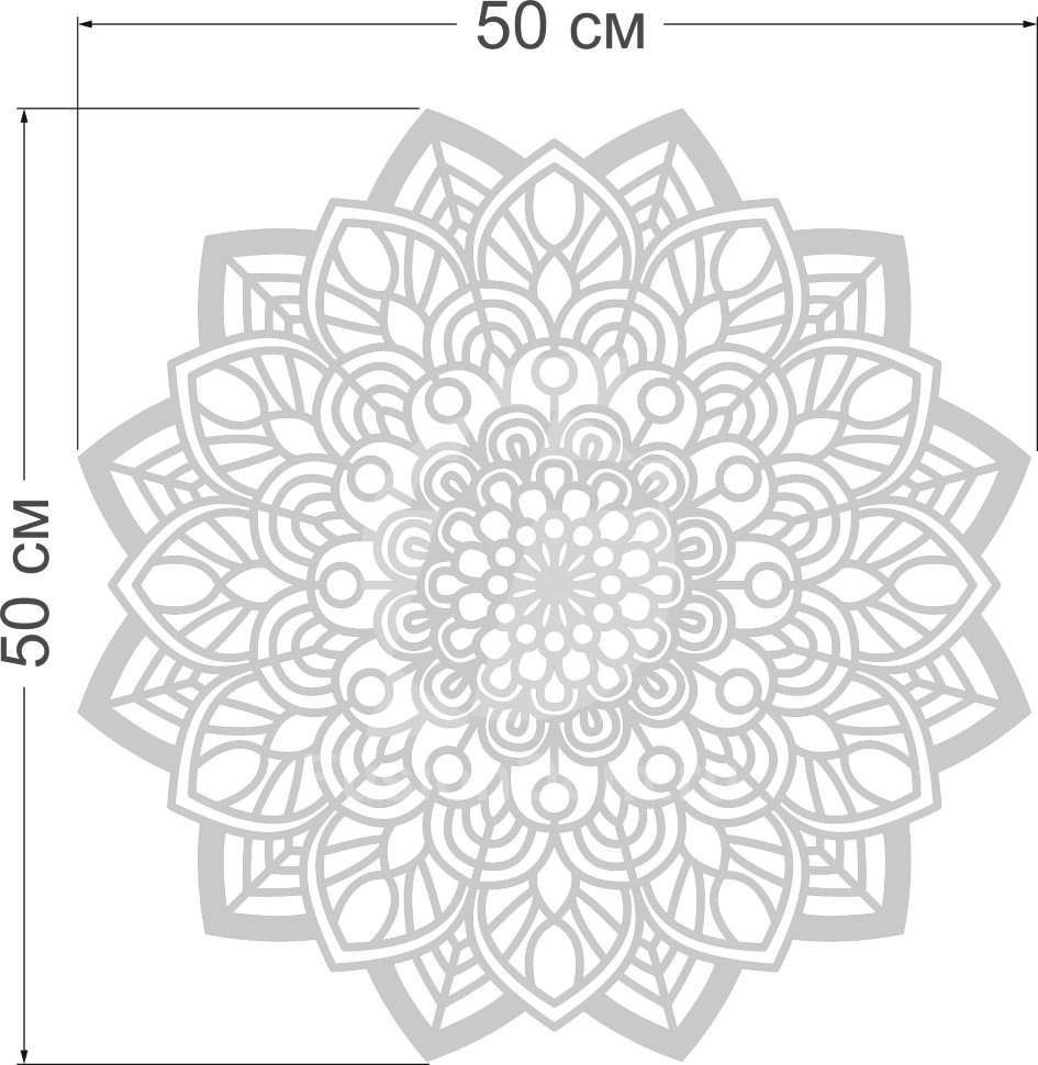 зеркало Мандала размер