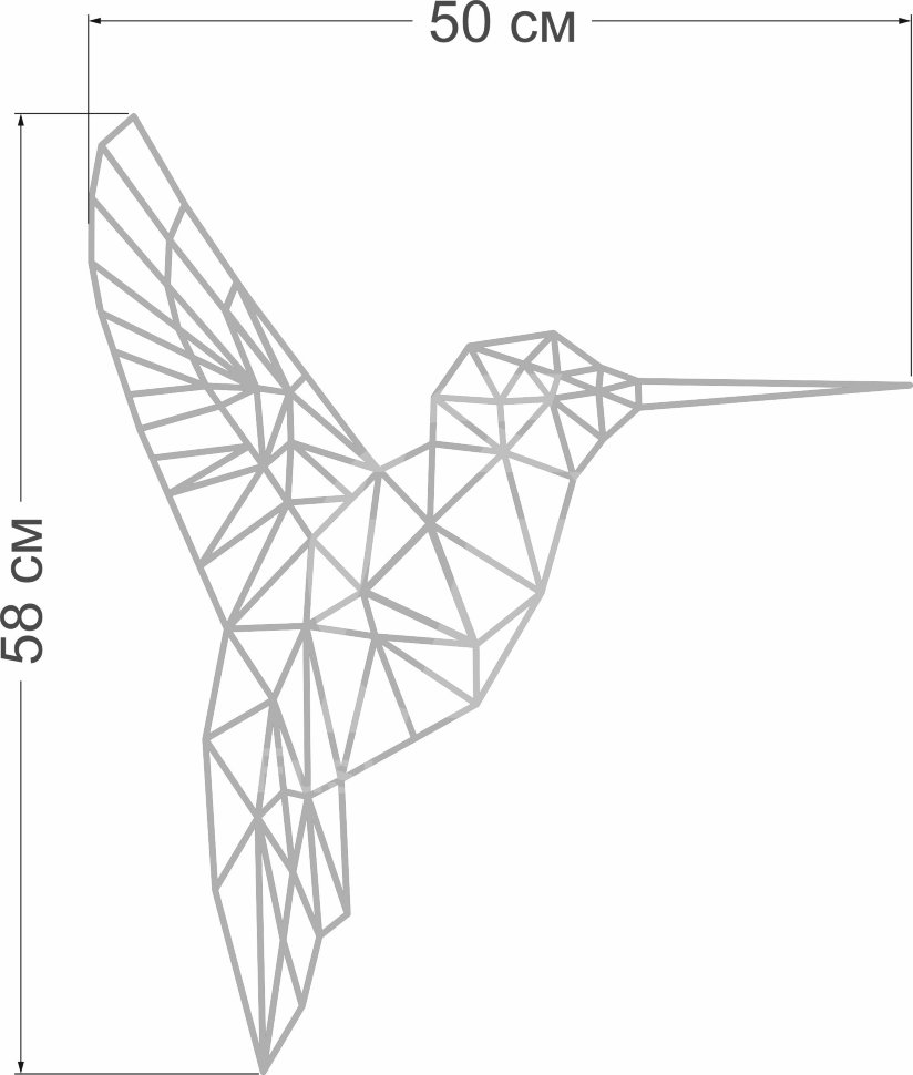 зеркало Колибри размер