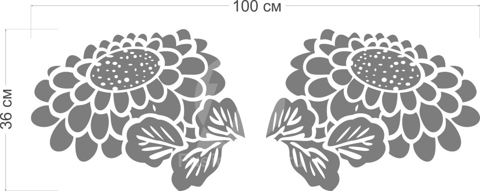 Акриловое зеркало Подсолнух