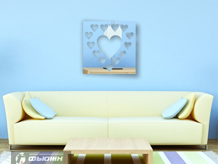 Декоративное акриловое панно Сердечки