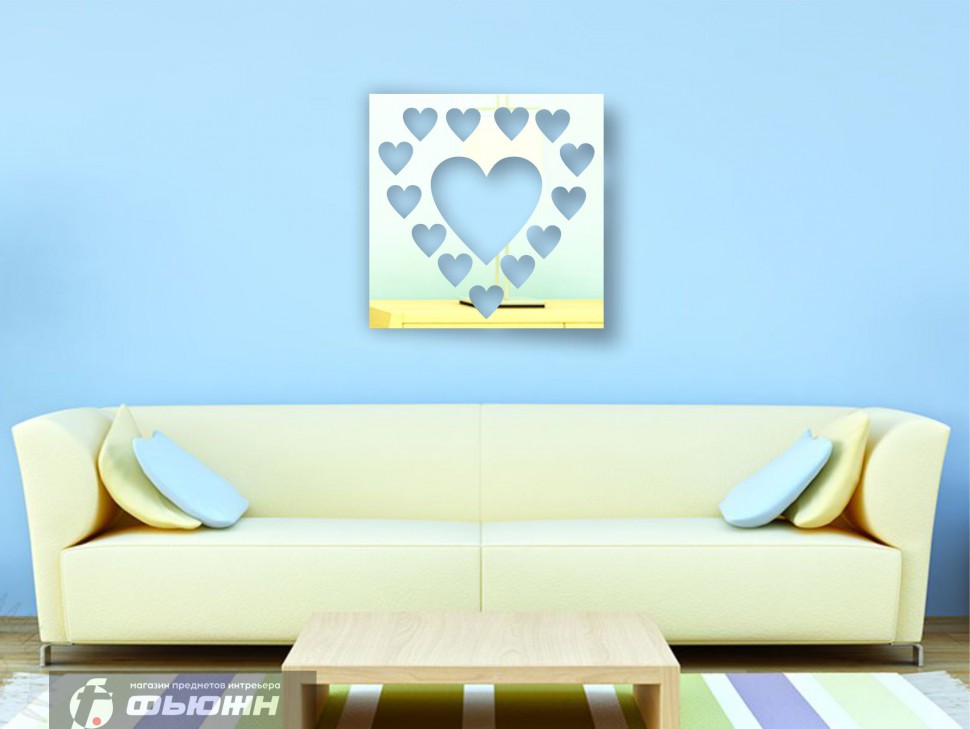Декоративное акриловое панно Сердечки