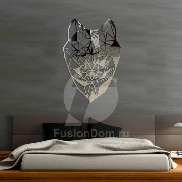 Акриловое зеркало Дикий Волк