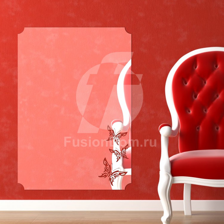 Акриловое Зеркало с бабочками