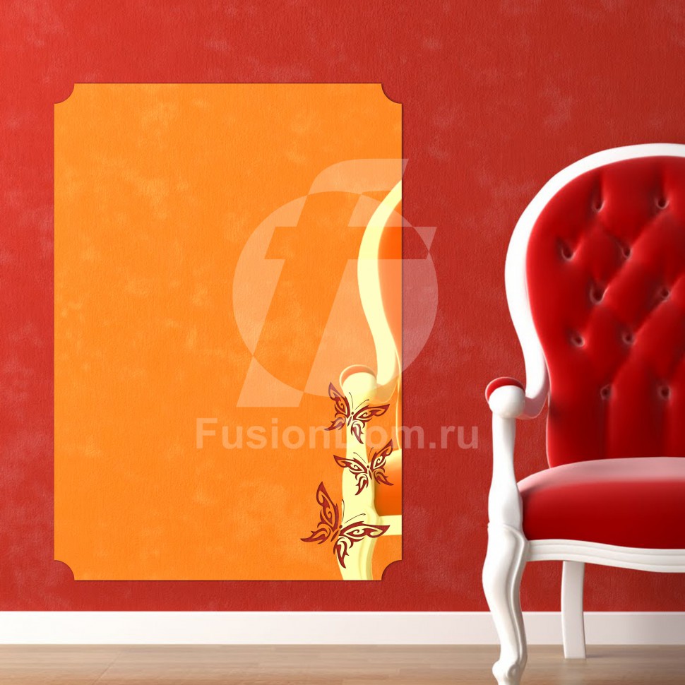 Акриловое Зеркало с бабочками