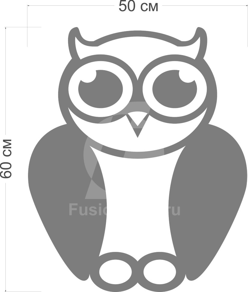 Акриловое зеркало Добрый совенок