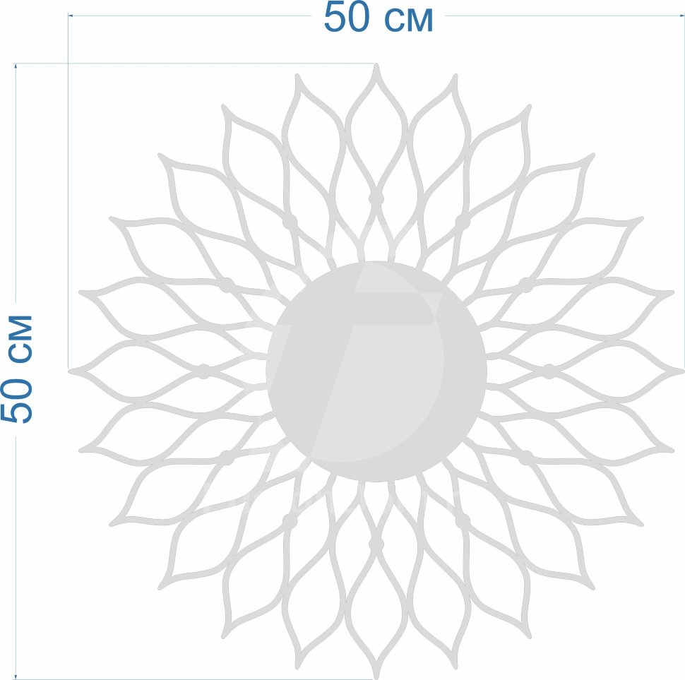 зеркало Солнышко-подсолнух размер