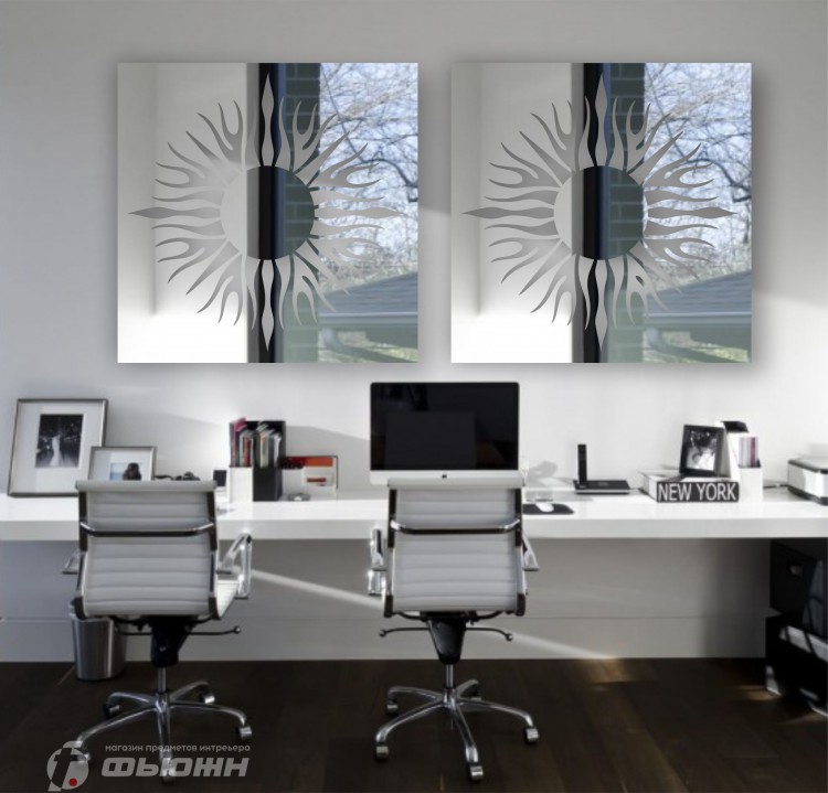 Декоративное акриловое панно Солнцеворот