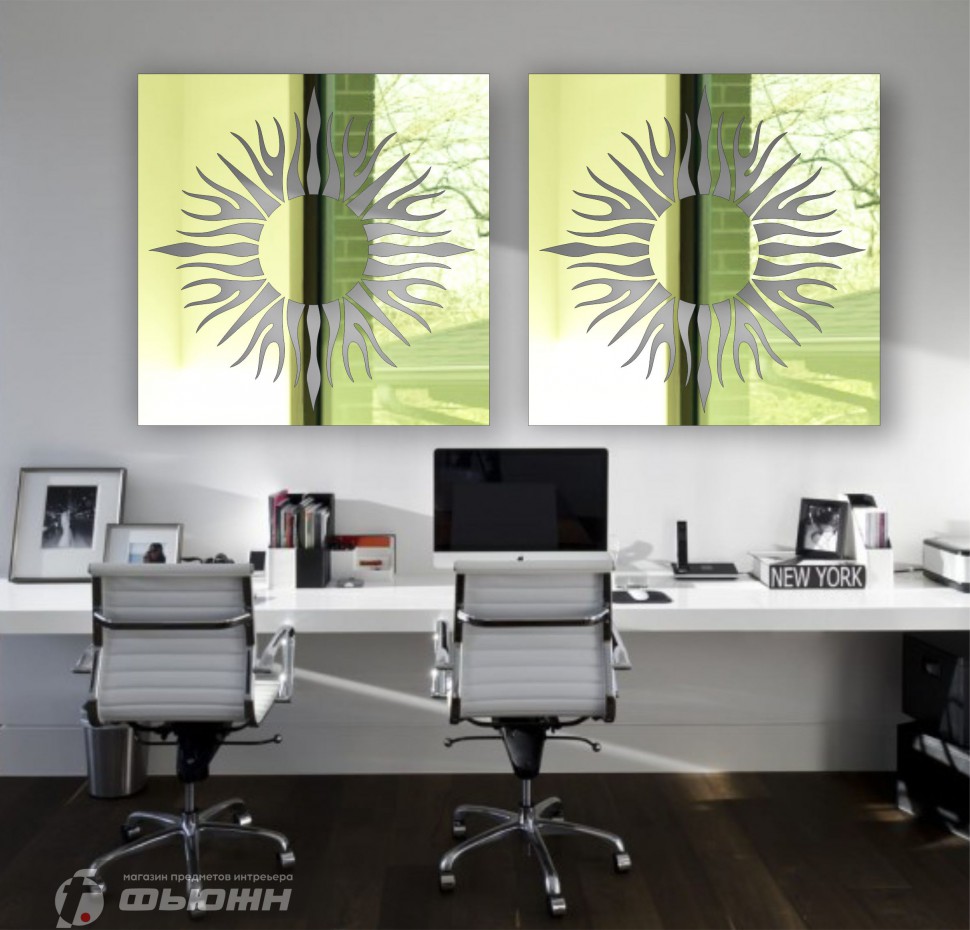 Декоративное акриловое панно Солнцеворот