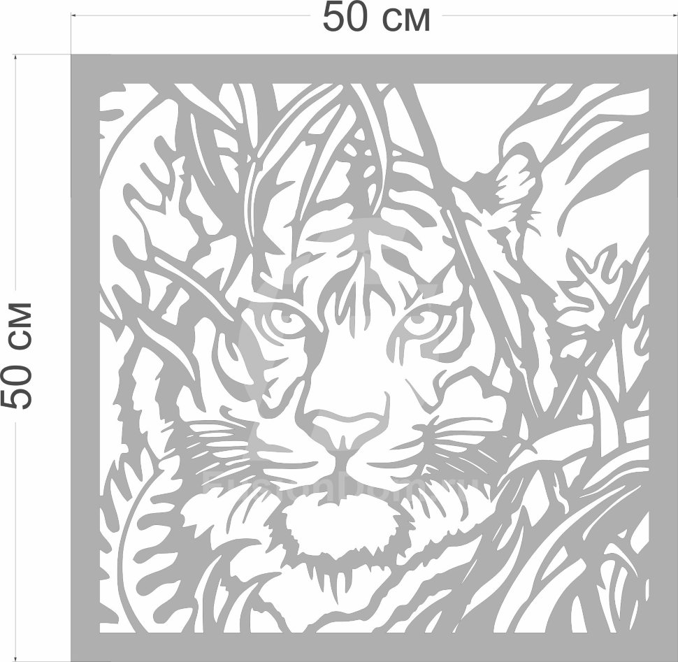 Акриловое зеркало Тигр на охоте