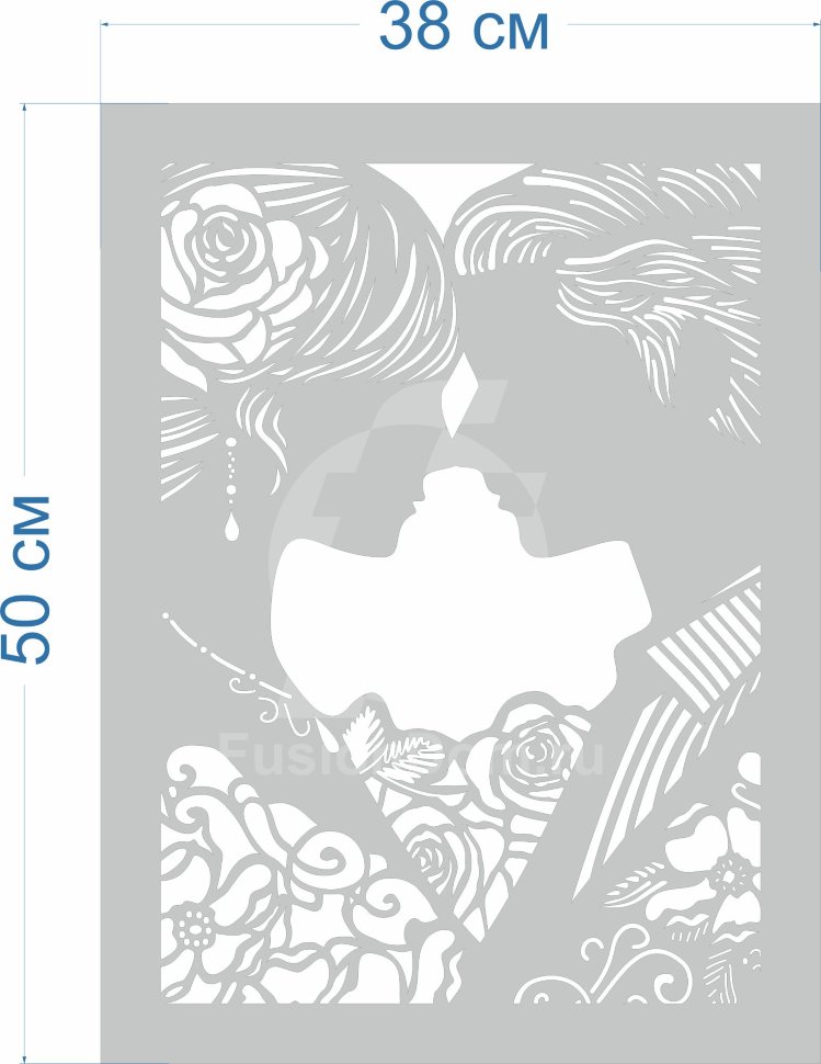 Декоративное акриловое панно Влюбленная пара