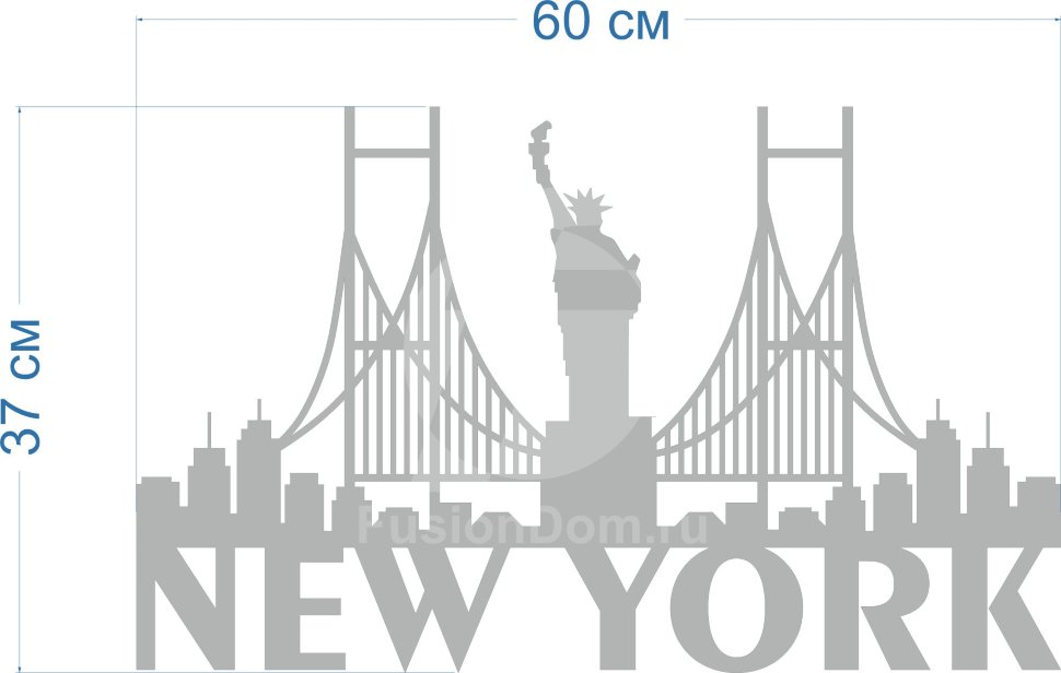 Акриловое зеркало город  New York